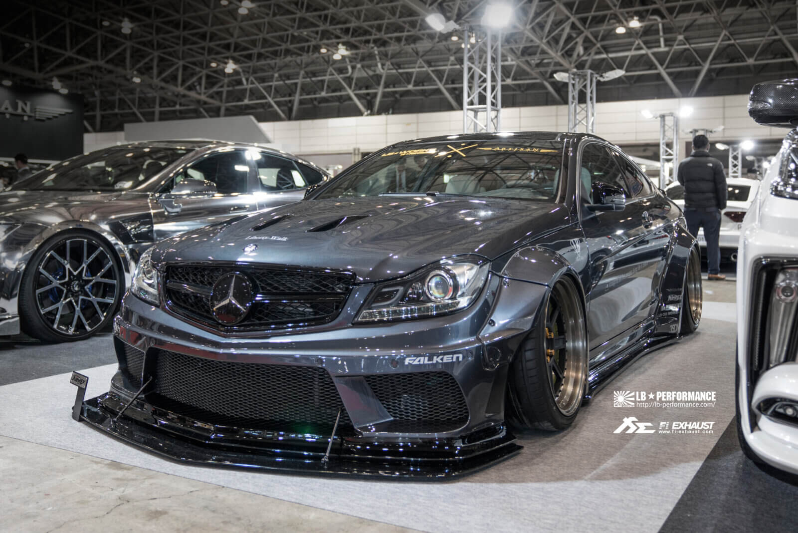 Liberty Walk Mercedes Benz C63 AMG with Fi Exhaust